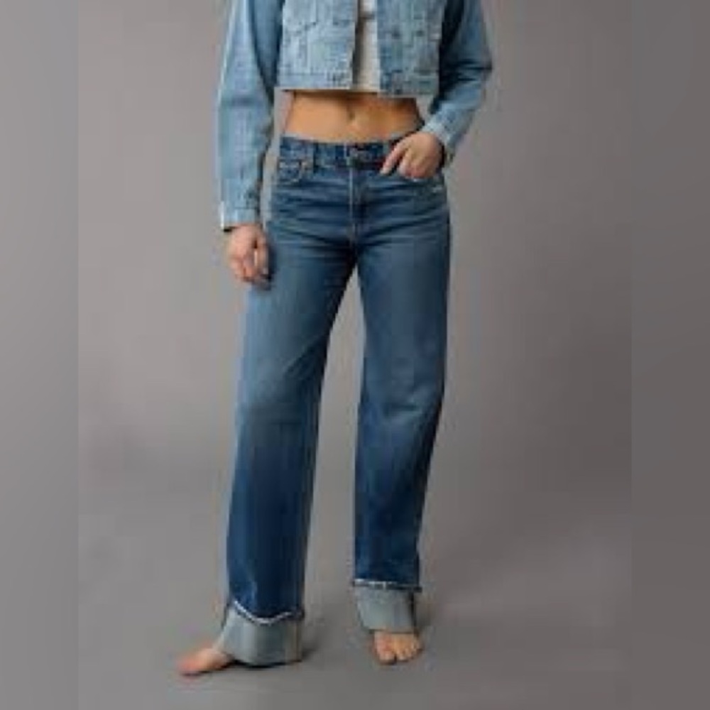 American Eagle Stovepipe Blue Jean Cuffed
